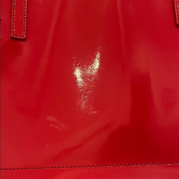 kate spade Glossy Red Scallop-Edge Tote - Picture 5 of 7